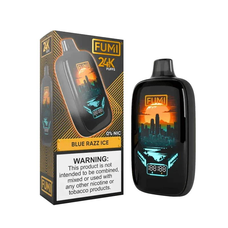 Daddy's Vapor Disposable Vape 0% / Blue Razz Ice FUMI 24K Disposable Vape  (0% & 5%, 24000 Puffs)