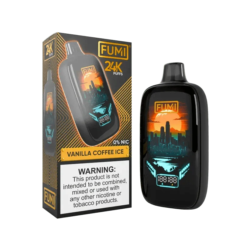 Daddy's Vapor Disposable Vape 0% / Vanilla Coffee Ice FUMI 24K Disposable Vape  (0% & 5%, 24000 Puffs)