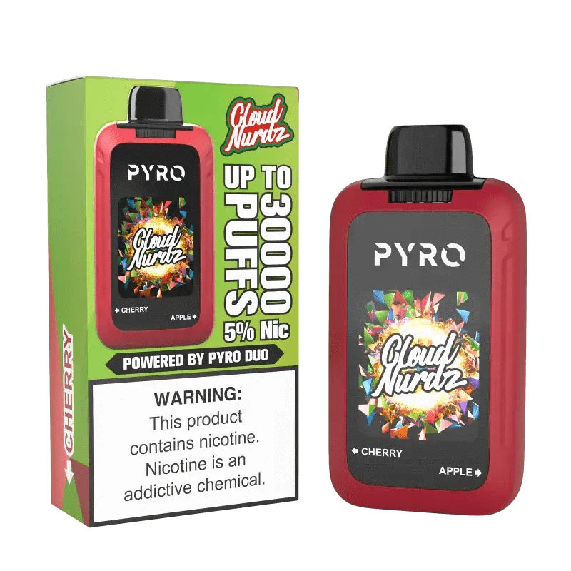 Daddy's Vapor Disposable Vape Cherry & Apple PYRO Duo x Cloud Nurdz 30K Disposable (5%, 30000 Puffs)