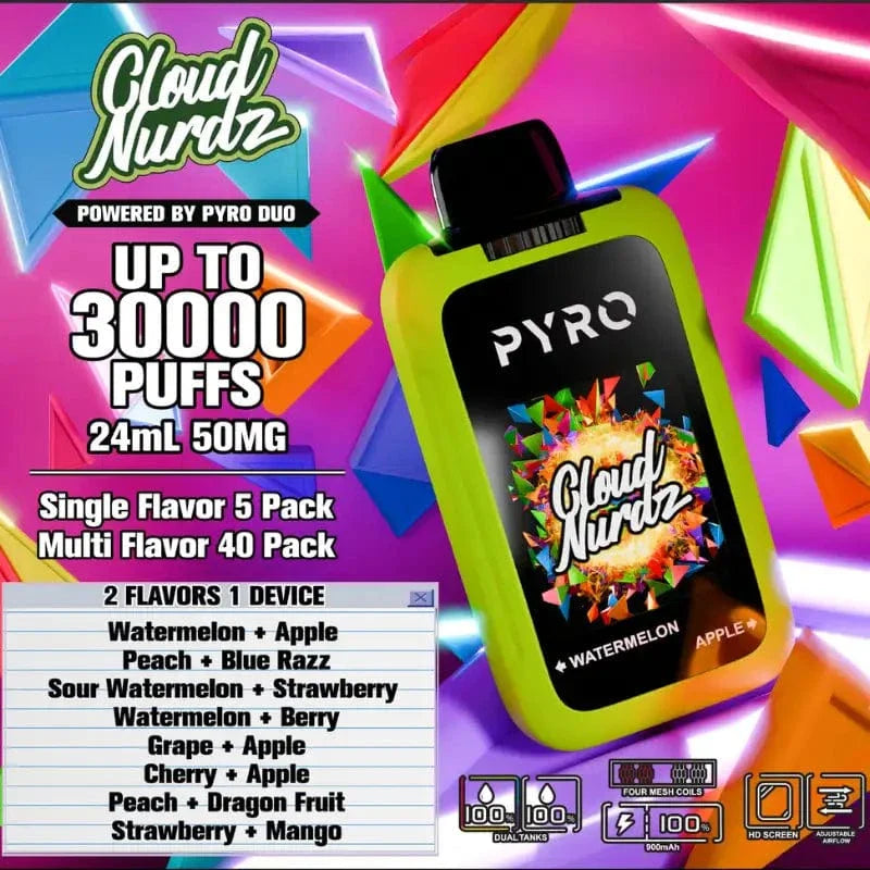 Daddy's Vapor Disposable Vape PYRO Duo x Cloud Nurdz 30K Disposable (5%, 30000 Puffs)