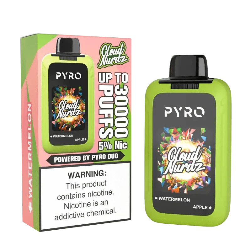 Daddy's Vapor Disposable Vape Watermelon & Apple PYRO Duo x Cloud Nurdz 30K Disposable (5%, 30000 Puffs)