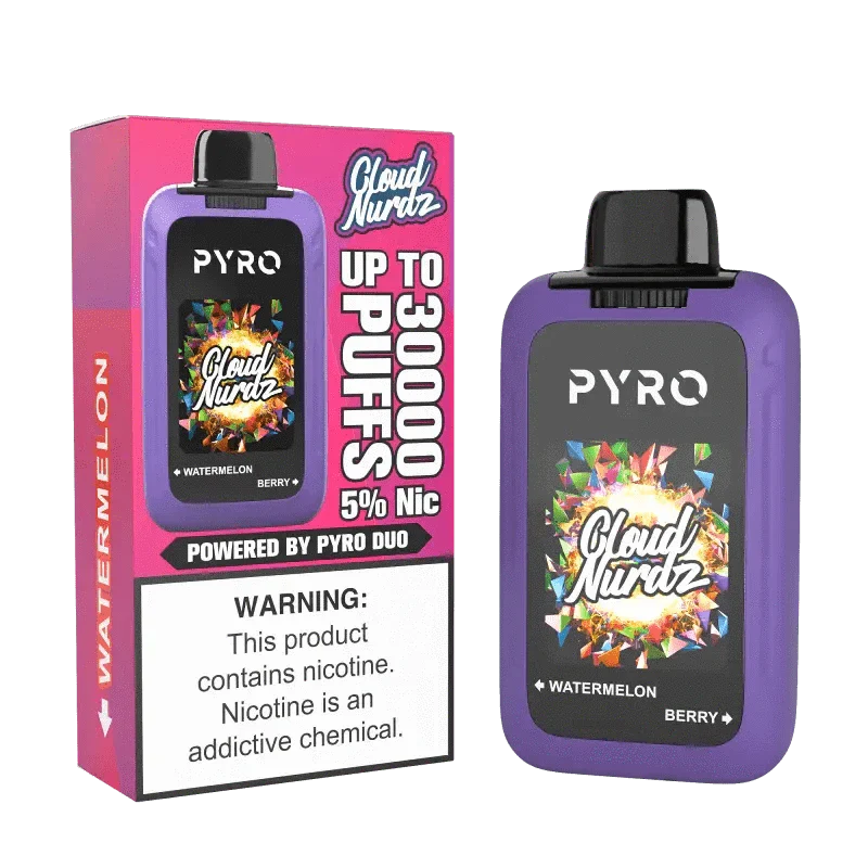 Daddy's Vapor Disposable Vape Watermelon & Berry PYRO Duo x Cloud Nurdz 30K Disposable (5%, 30000 Puffs)