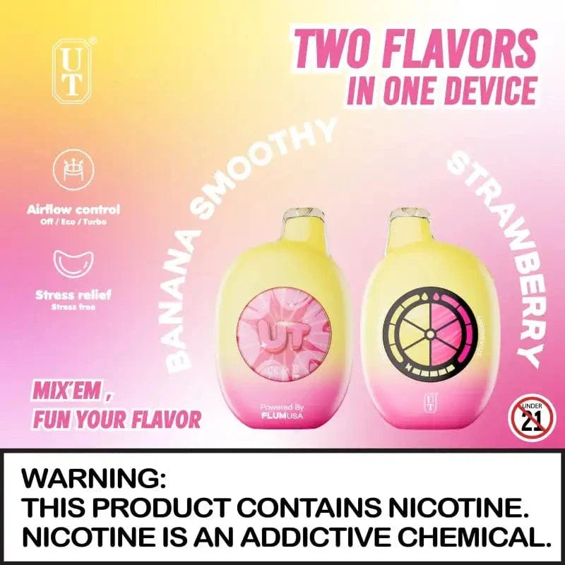 Flum Disposable Vape Banana Smoothy / Strawberry Flum UT50000 Disposable Vape