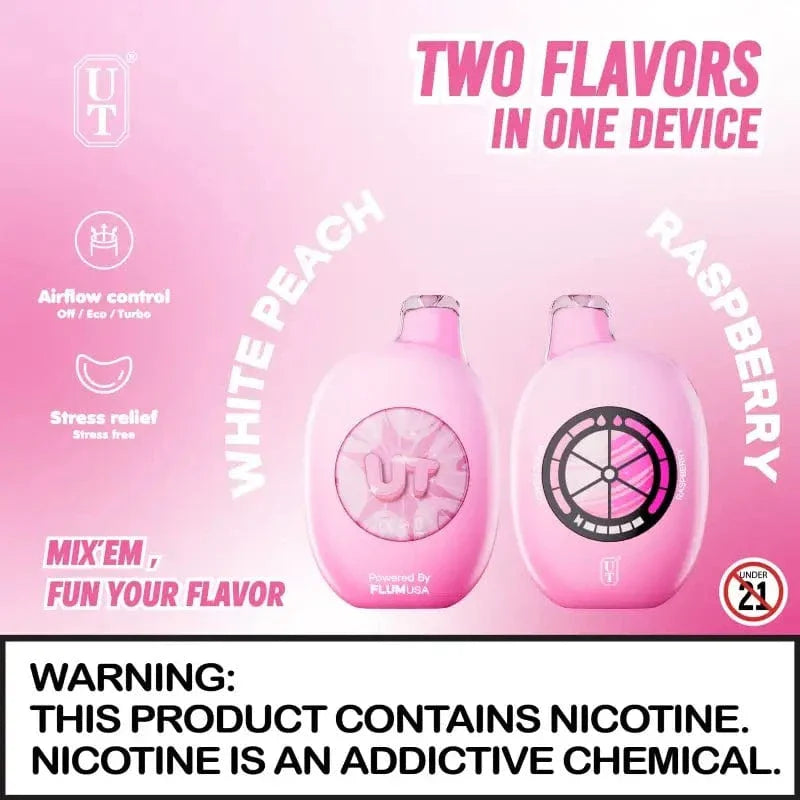 Flum Disposable Vape White Peach / Raspberry Flum UT50000 Disposable Vape