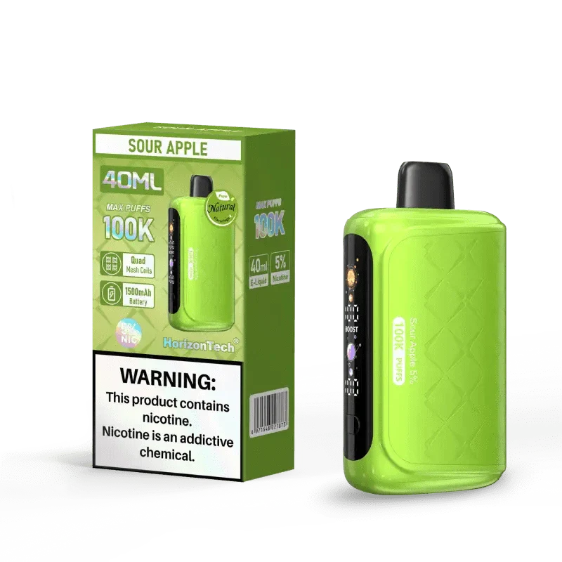 Horizon Disposable Vape Sour Apple Horizon 100K Disposable Vape (5%, 100000 Puffs)