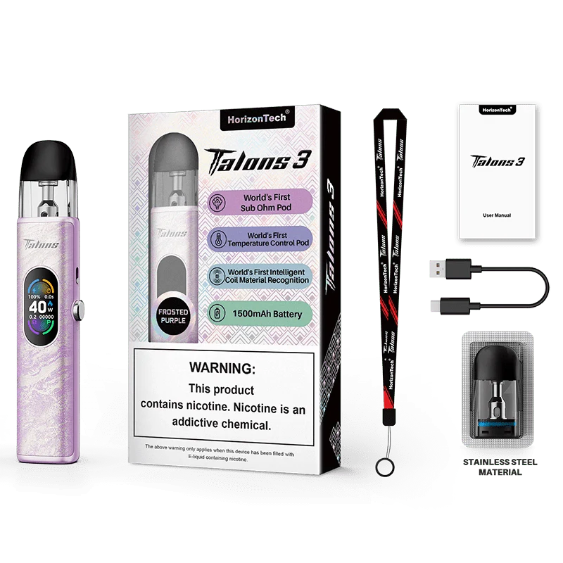 Horizon Pod System Frosted Purple Horizon Talons 3 40W Pod Kit