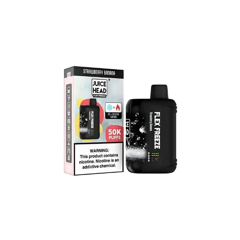 Juice Head Disposable Vape Strawberry Banana Juice Head Flex Freeze 50K Ice & Nicotine Control Disposable Vape (5%, 50000 Puffs)