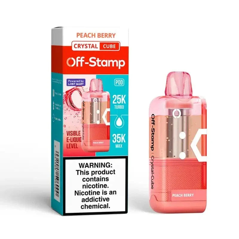 Lost Mary Disposable Vape Peach Berry Off-Stamp X-CUBE Crystal 25K Disposable Kit (5%, 25000 Puffs)
