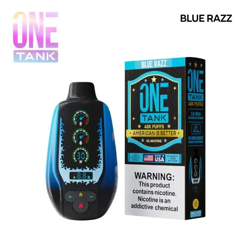 One Tank Disposable Vape Blue Razz One Tank 40K Disposable Vape (5%, 40000 Puffs)