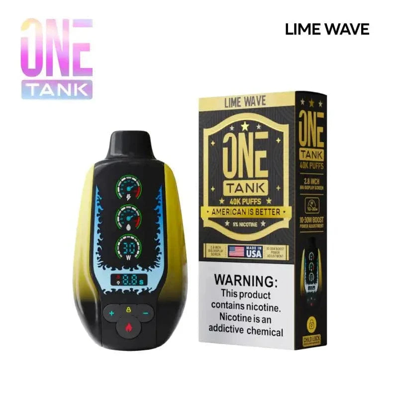 One Tank Disposable Vape Lime Wave One Tank 40K Disposable Vape (5%, 40000 Puffs)