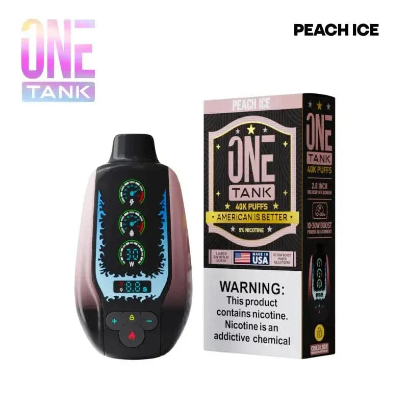 One Tank Disposable Vape Peach Ice One Tank 40K Disposable Vape (5%, 40000 Puffs)