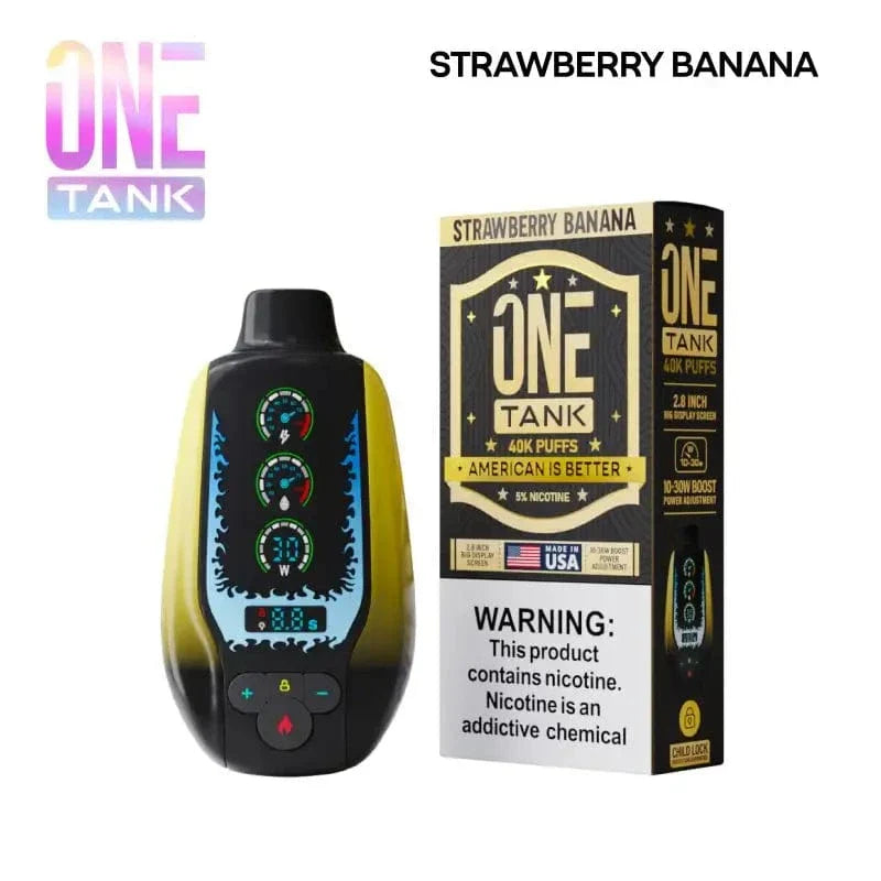 One Tank Disposable Vape Strawberry Banana One Tank 40K Disposable Vape (5%, 40000 Puffs)
