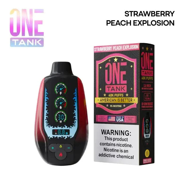 One Tank Disposable Vape Strawberry Peach Explosion One Tank 40K Disposable Vape (5%, 40000 Puffs)