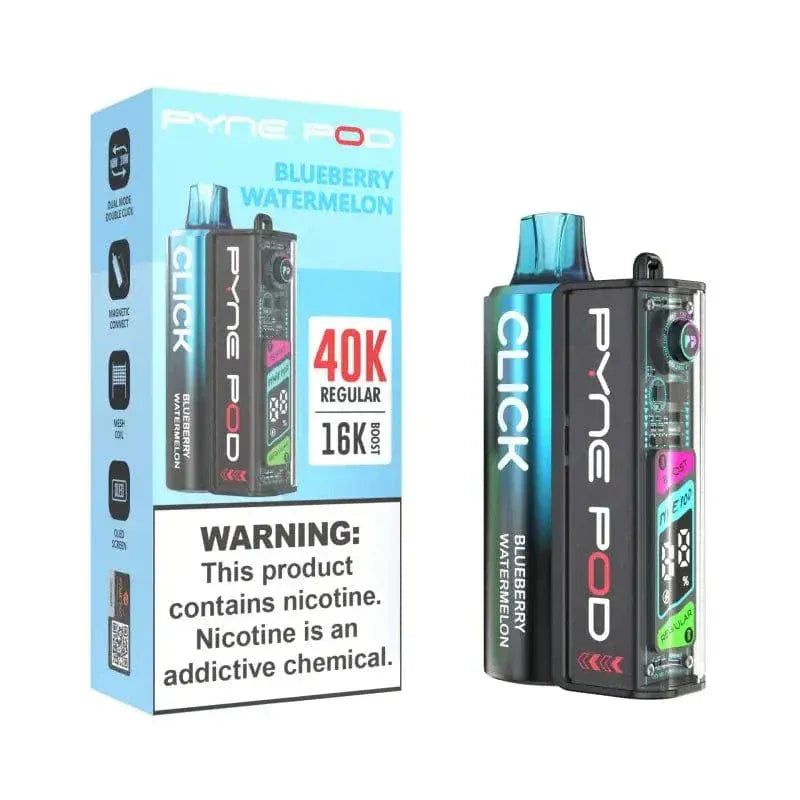 Pyne Pod Blueberry Watermelon ?? Pyne Pod Click 40K Disposable Vape Kit (5%, 40000 Puffs) (100% off)