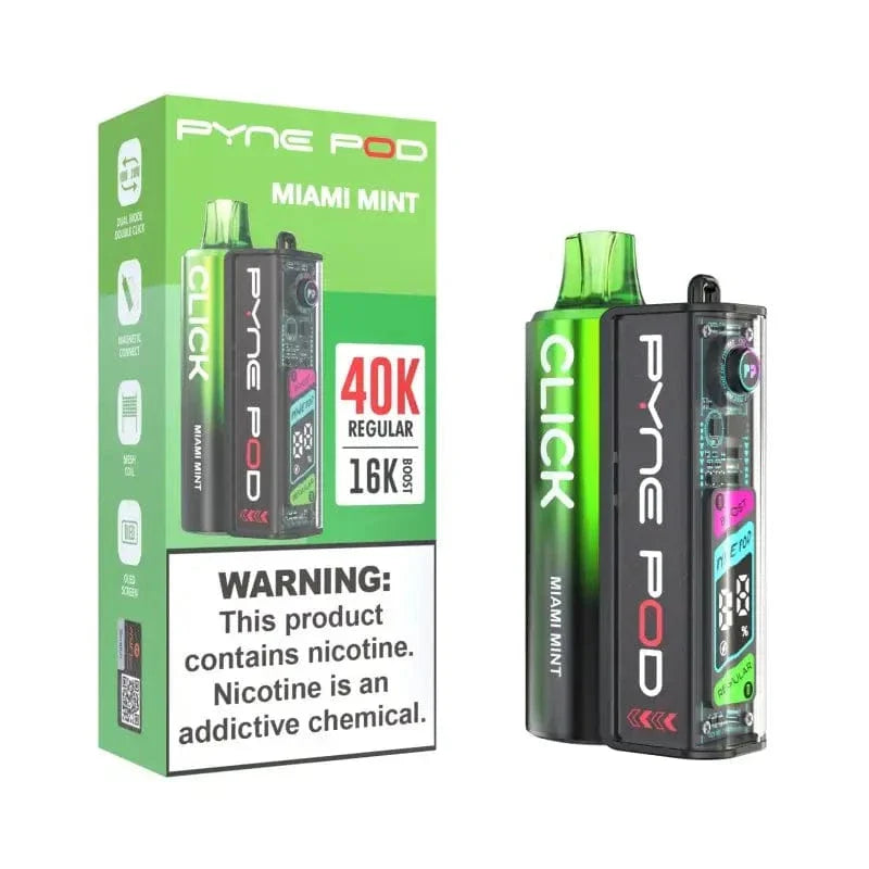 Pyne Pod Disposable Vape Miami Mint Pyne Pod Click 40K Disposable Vape Kit(5%, 40000 Puffs)