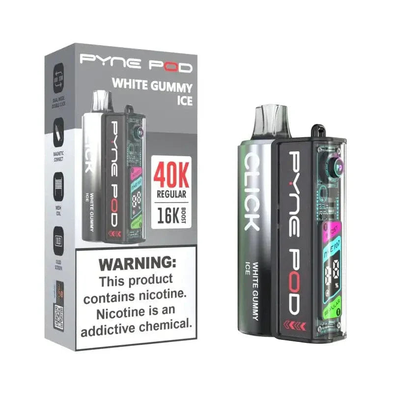Pyne Pod Disposable Vape White Gummy Ice Pyne Pod Click 40K Disposable Vape Kit(5%, 40000 Puffs)