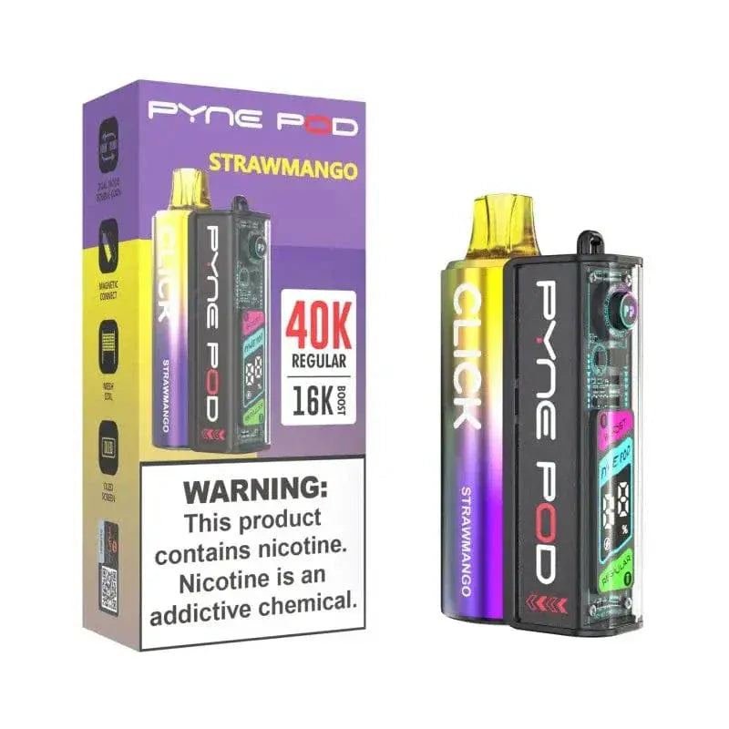 Pyne Pod Strawmango ?? Pyne Pod Click 40K Disposable Vape Kit (5%, 40000 Puffs) (100% off)