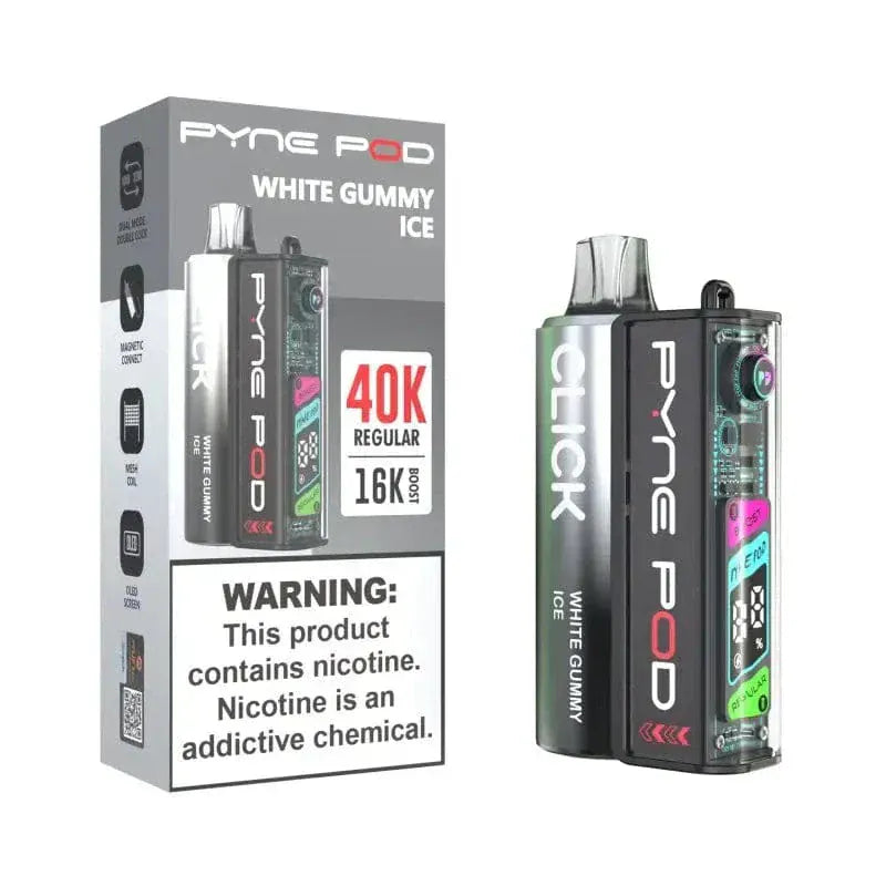 Pyne Pod White Gummy Ice ?? Pyne Pod Click 40K Disposable Vape Kit (5%, 40000 Puffs) (100% off)